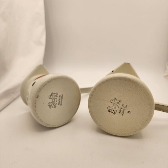 Vintage Enamelware Turkish Coffee Pots Garden Design Set Of 2 Made in Slovenia - Picture 4 of 4